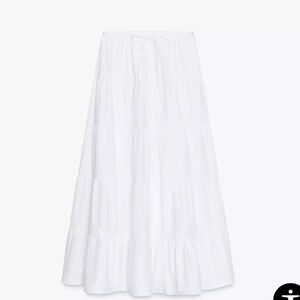 Zara White Maxi Skirt